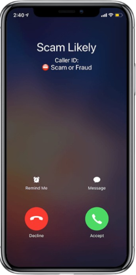 Phone showing Spam Likely call label
